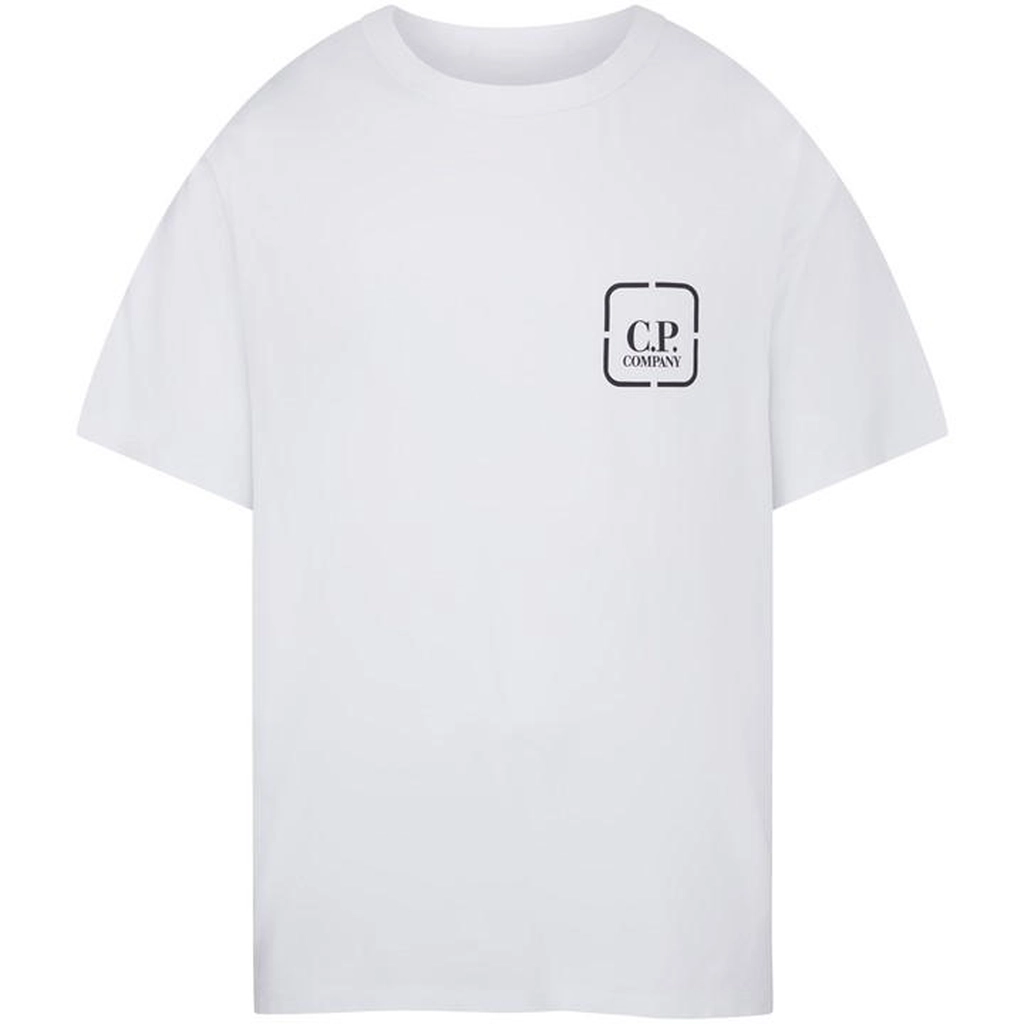CP Company Mercerised Logo t Shirt - White